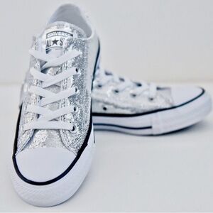 Silver Converse purchased in France.
